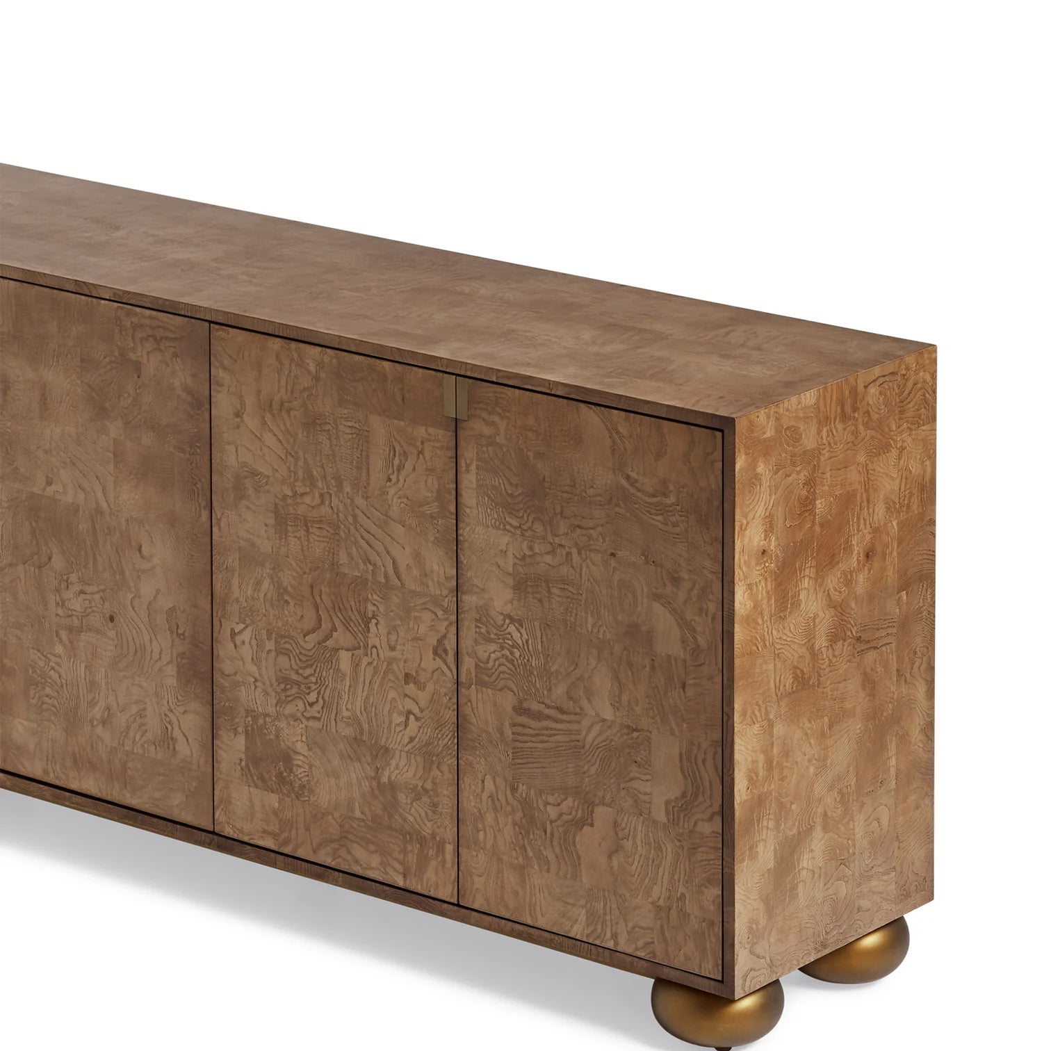 A sideboard made from highly sought-after burl wood