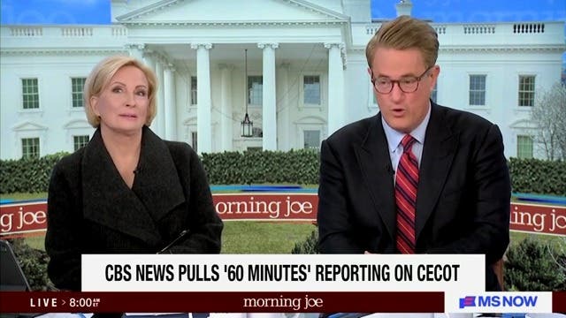 <p>The hosts of 'Morning Joe' tore into Bari Weiss for yanking a '60 Minutes' segment at the last minute, suggesting she was doing the Trump administration's bidding.</p>