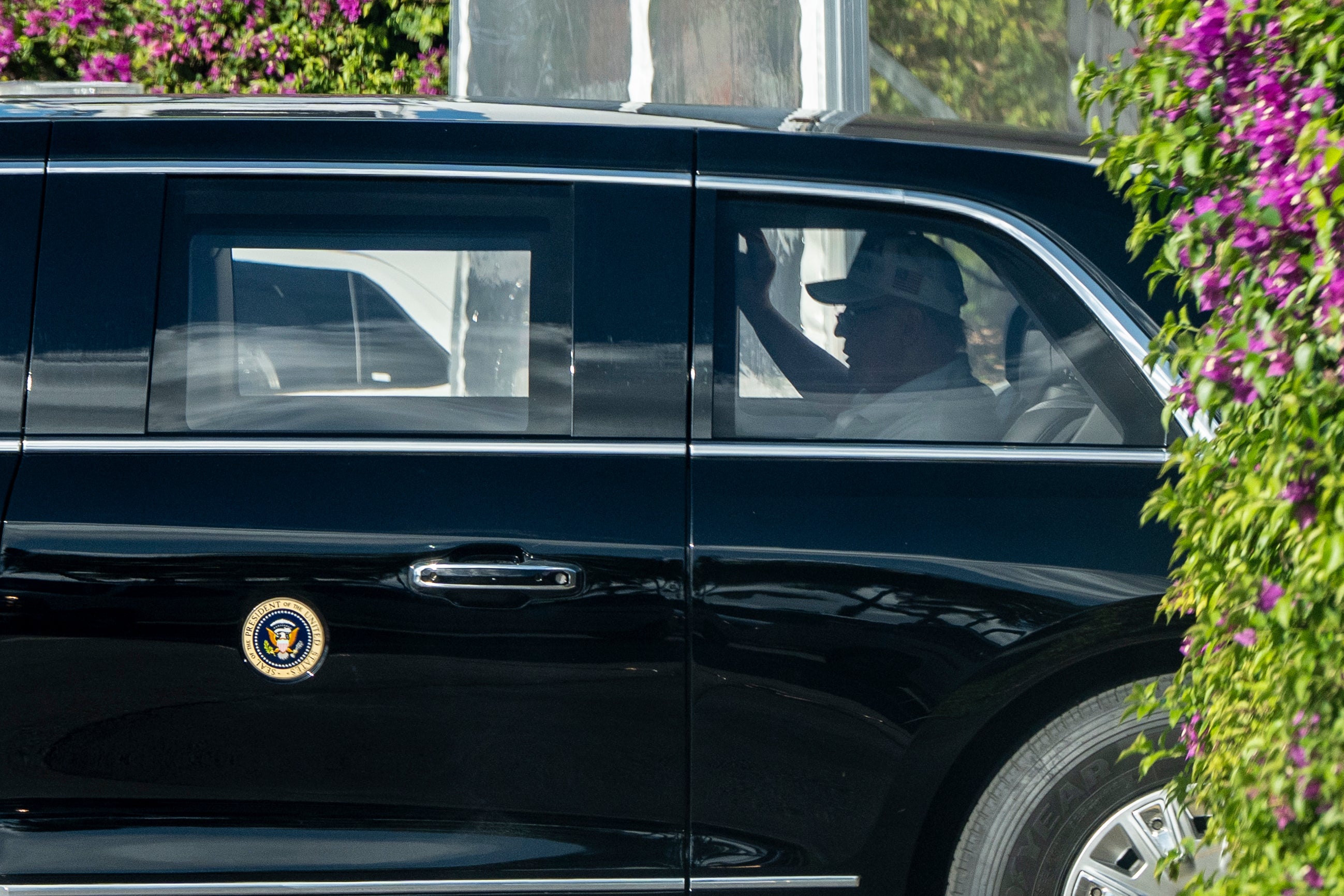 President Donald Trump departs his Mar-a-Lago club, Monday, Dec. 22, 2025, in Palm Beach, Florida