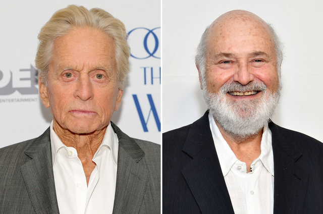 <p>Michael Douglas (left) said he and Rob Reiner talked 'a lot' about helping a child in the throes of drug addiction</p>