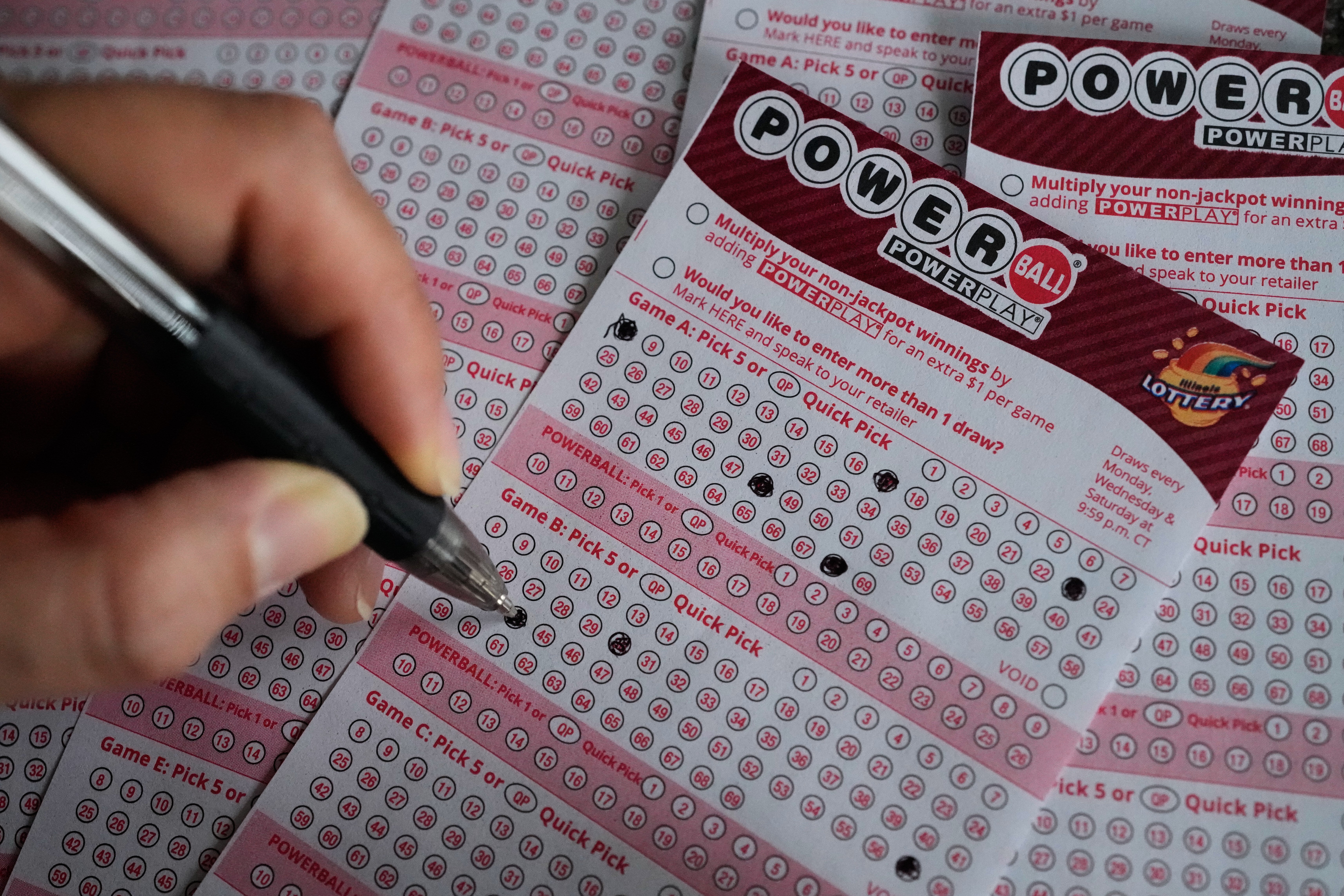 <p>The Powerball jackpot is one of the largest in the lottery game's history</p>