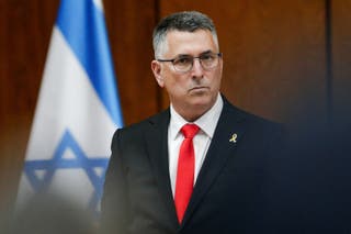 Israeli foreign minister Gideon Saar attends the honorary session of the Paraguayan National Congress, in Asuncion, Paraguay, 24 November 2025