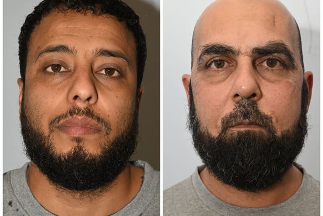 <p>Walid Saadaoui, left, and Amar Hussein had a ‘visceral dislike’ of Jewish people and wanted to cause ‘untold harm’, the court heard</p>