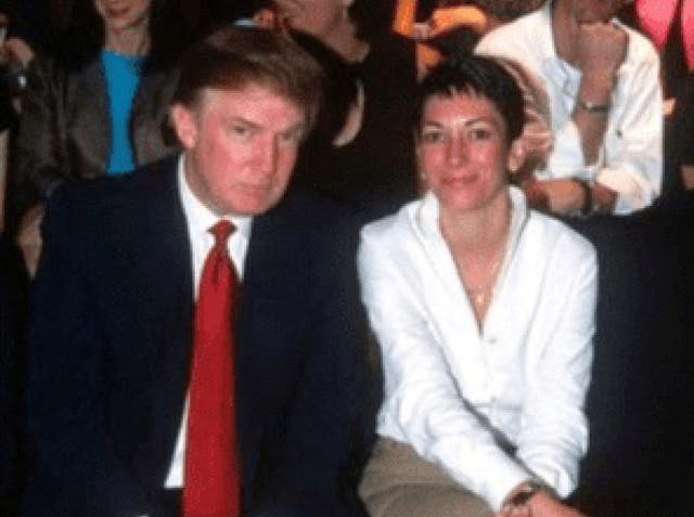 <p>An undated and previously unseen image of Donald Trump and Ghislaine Maxwell</p>