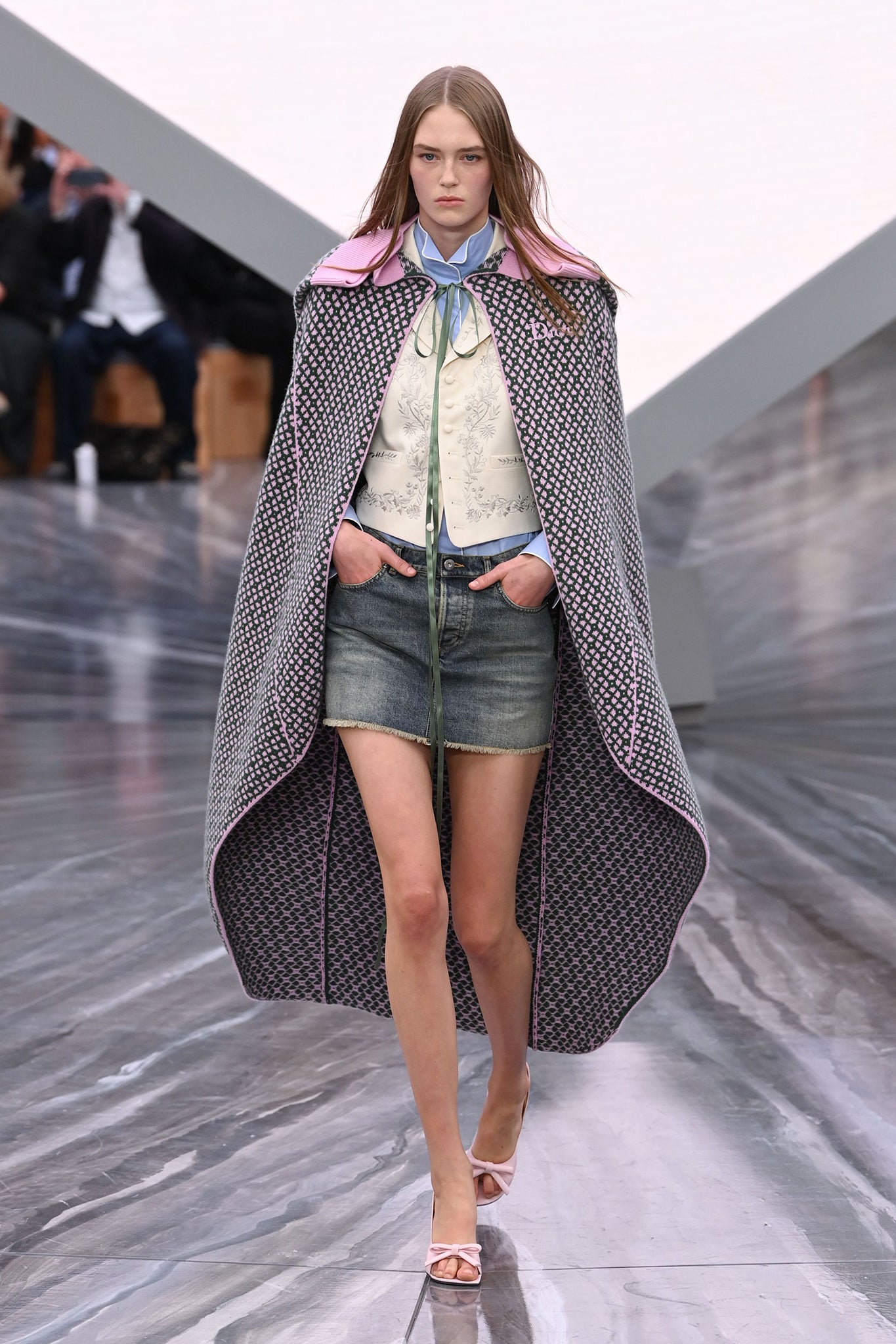 Denim miniskirts were the standout at Christian Dior