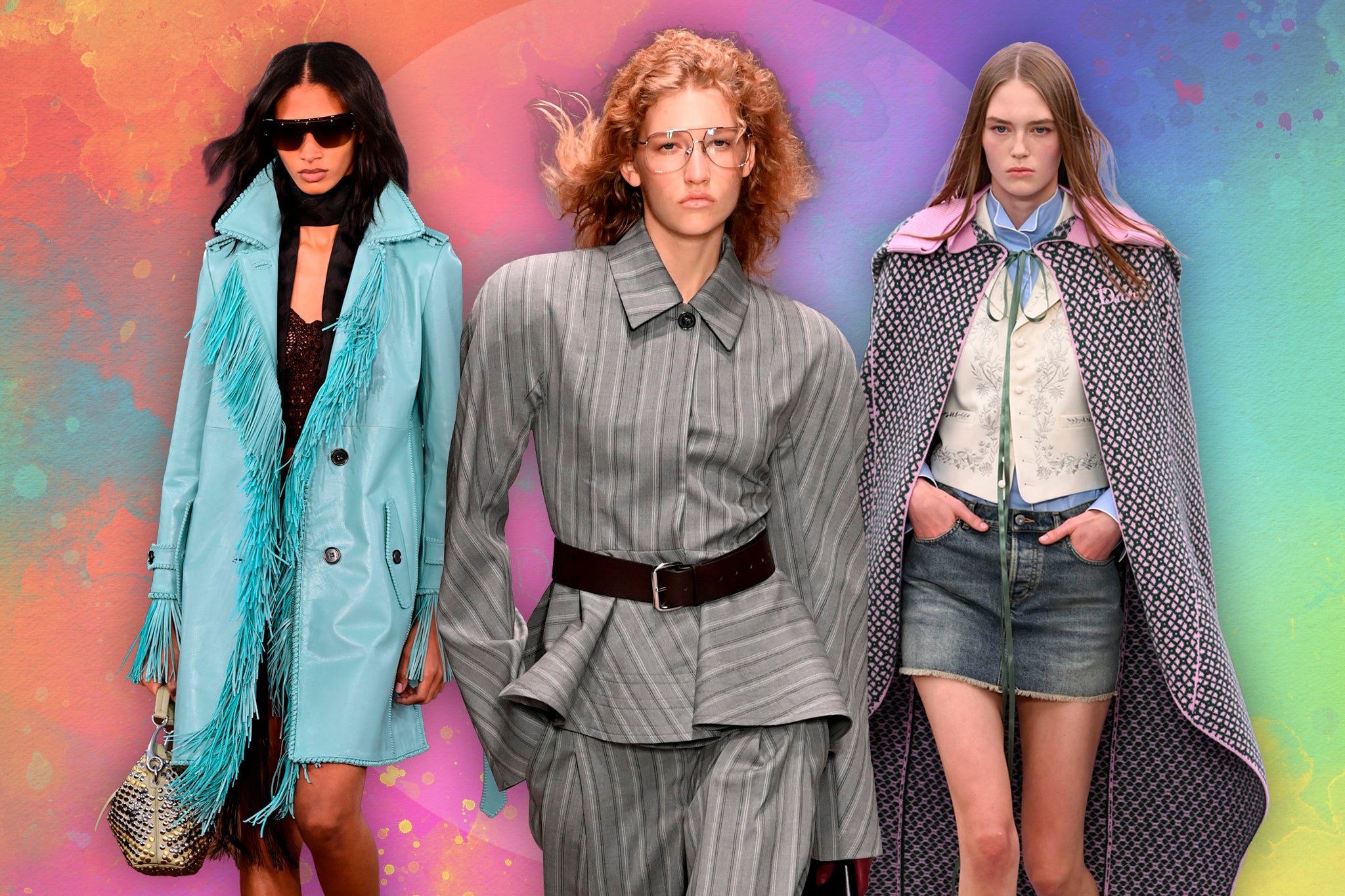 Grey, tassels and miniskirts are all in this year