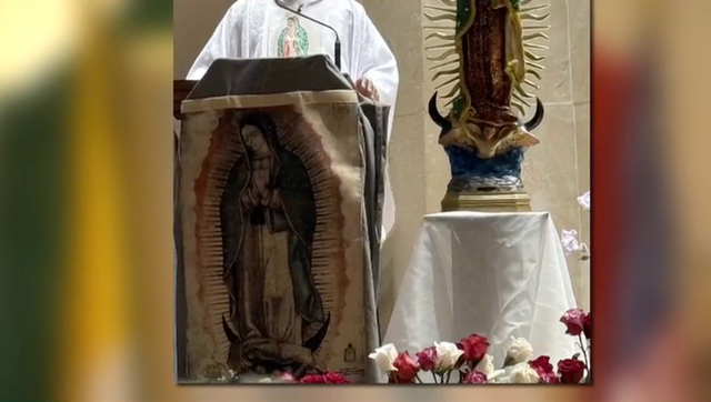 <p>The pastor said, ‘I think maybe Our Lady was sending a message to us, ‘Hey, I’m still around, I know today is a celebration of my day, and I can still show myself’’</p>