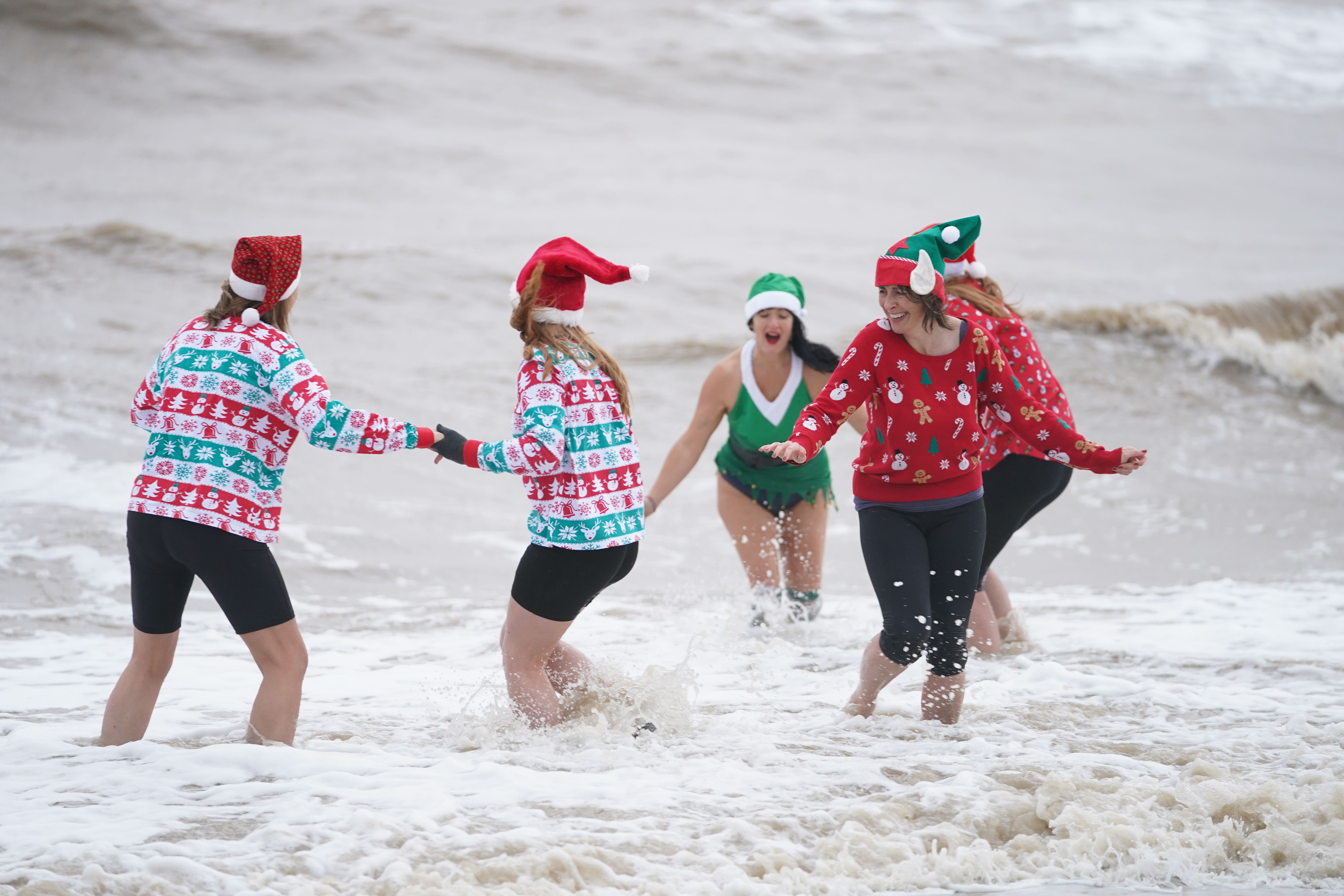 Christmas Day and Boxing Day swimmers could face big waves (Joe Giddens/PA)