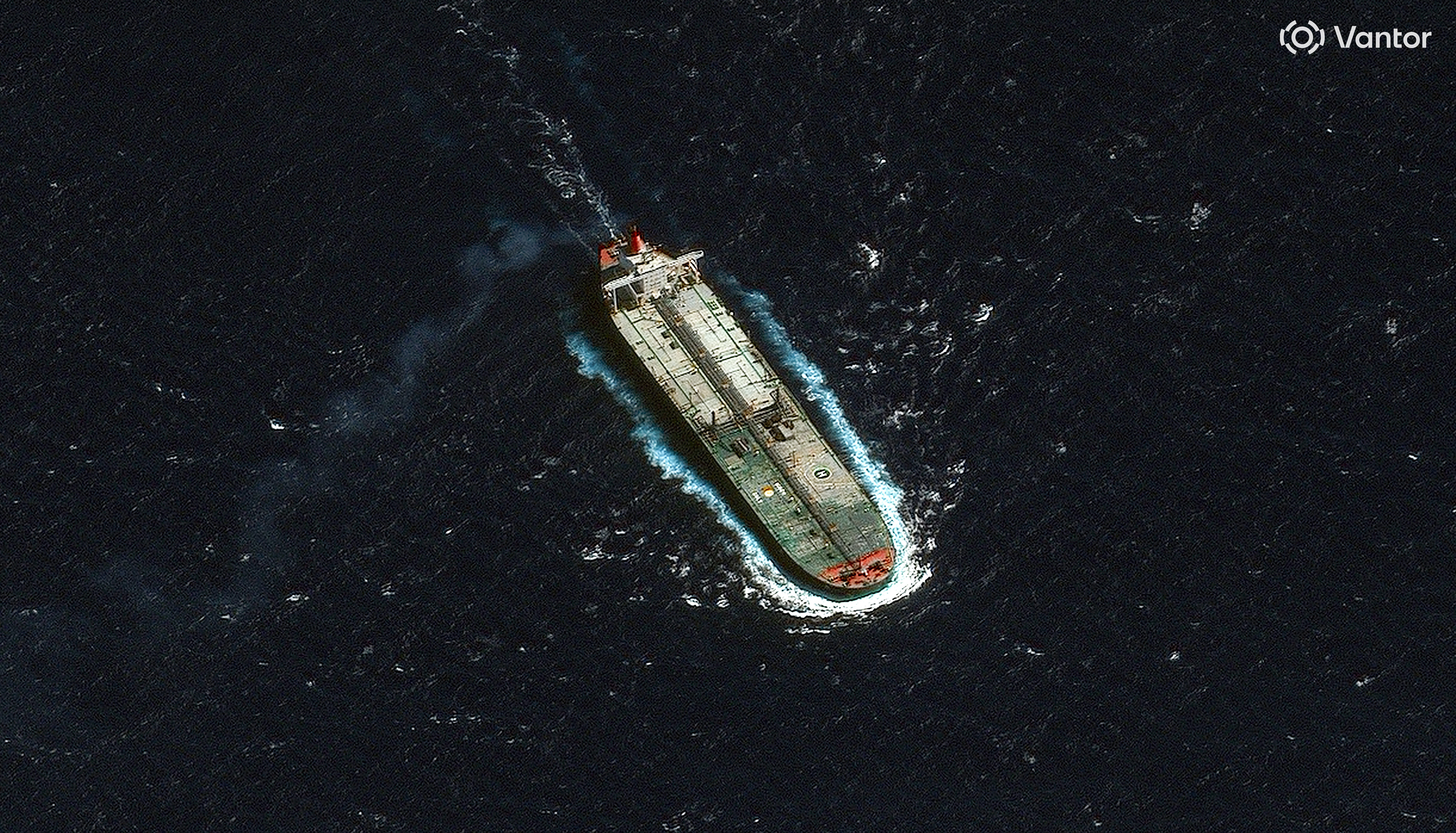 The crude oil tanker Skipper recently seized by the U.S. off the coast of Venezuela, seen as the ship was traveling in a southwesterly direction and positioned approximately 33km north of Guadeloupe, in the southern Caribbean Sea