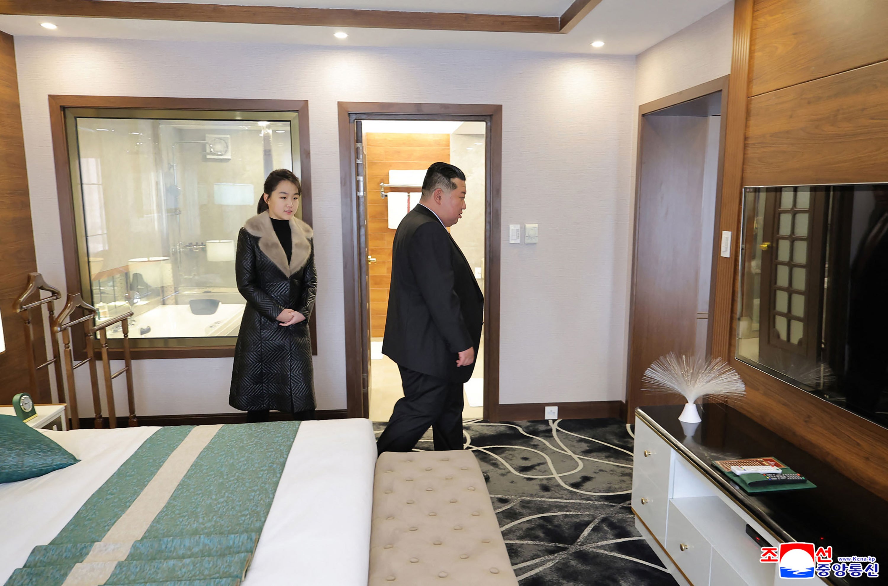 Kim Jong Un and daughter visit mountain resort, eat BBQ and test beds in eerie photoshoot