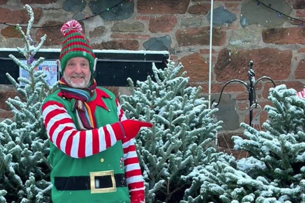 Steve Pearman, business partner at Kilnford Farm Shop, says renting Christmas trees is becoming increasingly popular (Steve Pearman/PA)