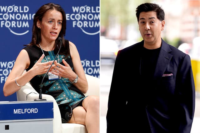 <p>Clare Melford, CEO of the Global Disinformation Index (left), and Imran Ahmed, the head of Centre for Countering Digital Hate (right), have been banned from the US</p>