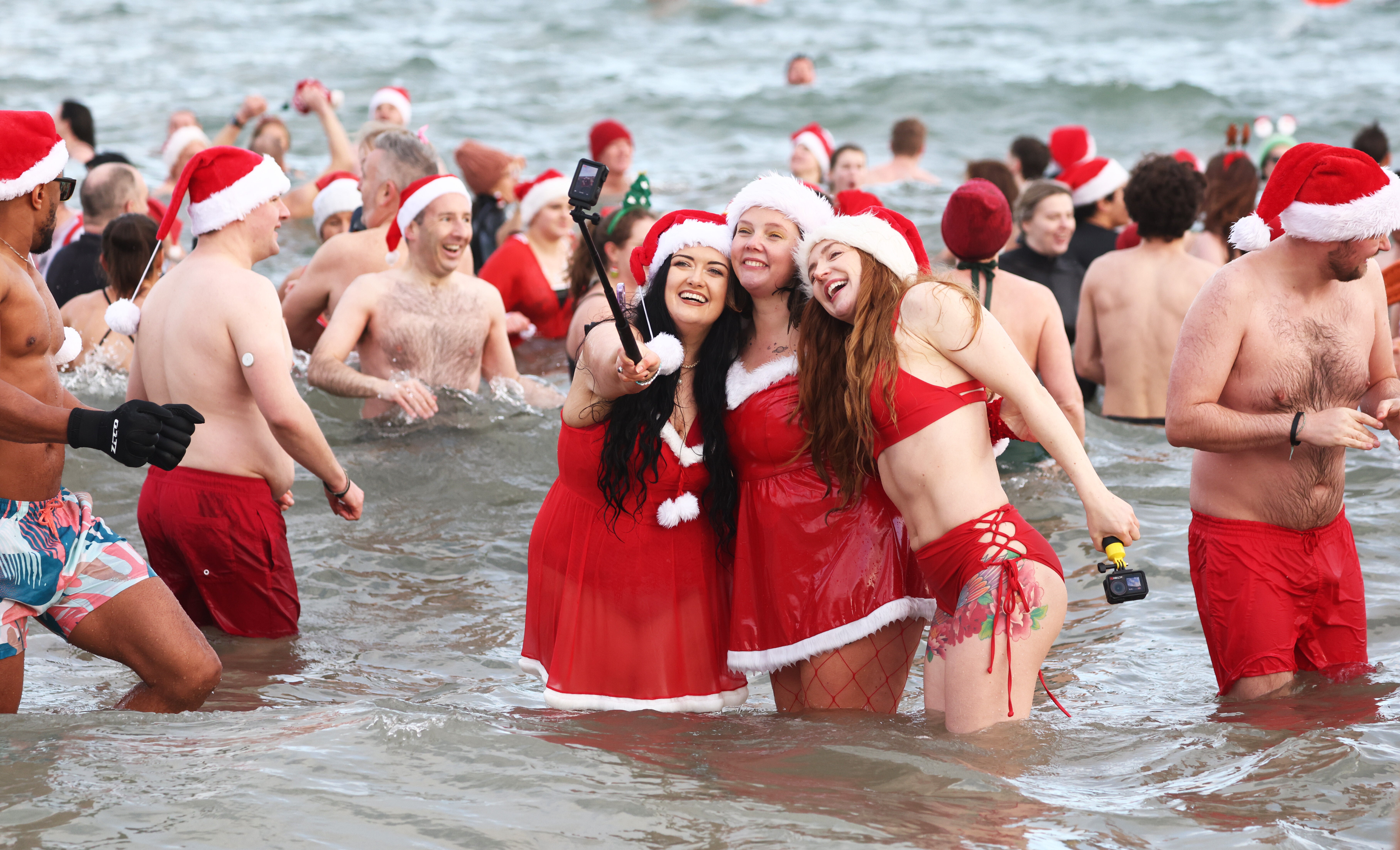 APTOPIX Britain Northern Ireland Christmas Eve Swim