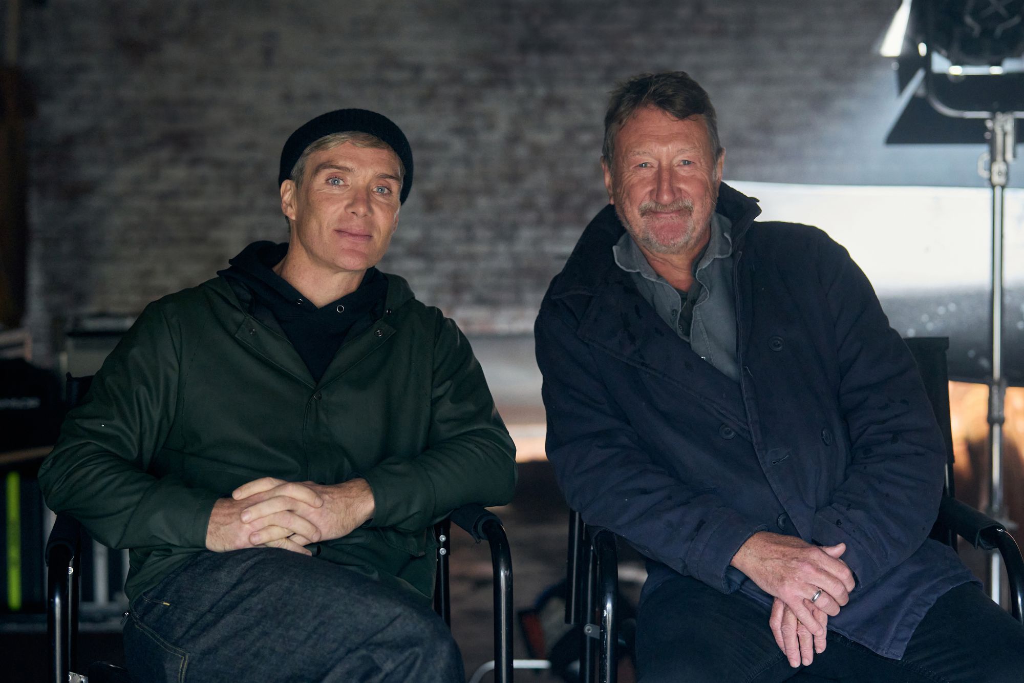 Steven Knight (right) with ‘Peaky Blinders’ star Cillian Murphy