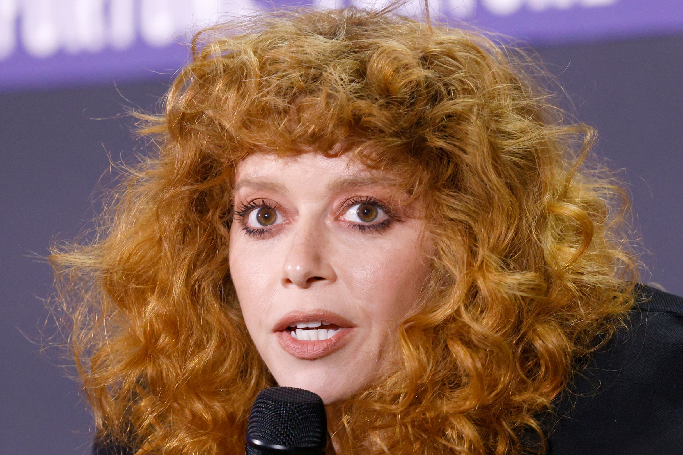 <p>Natasha Lyonne, seen speaking in San Francisco in December 2025, has teased the future of her shows 'Russian Doll' and 'Poker Face'</p>