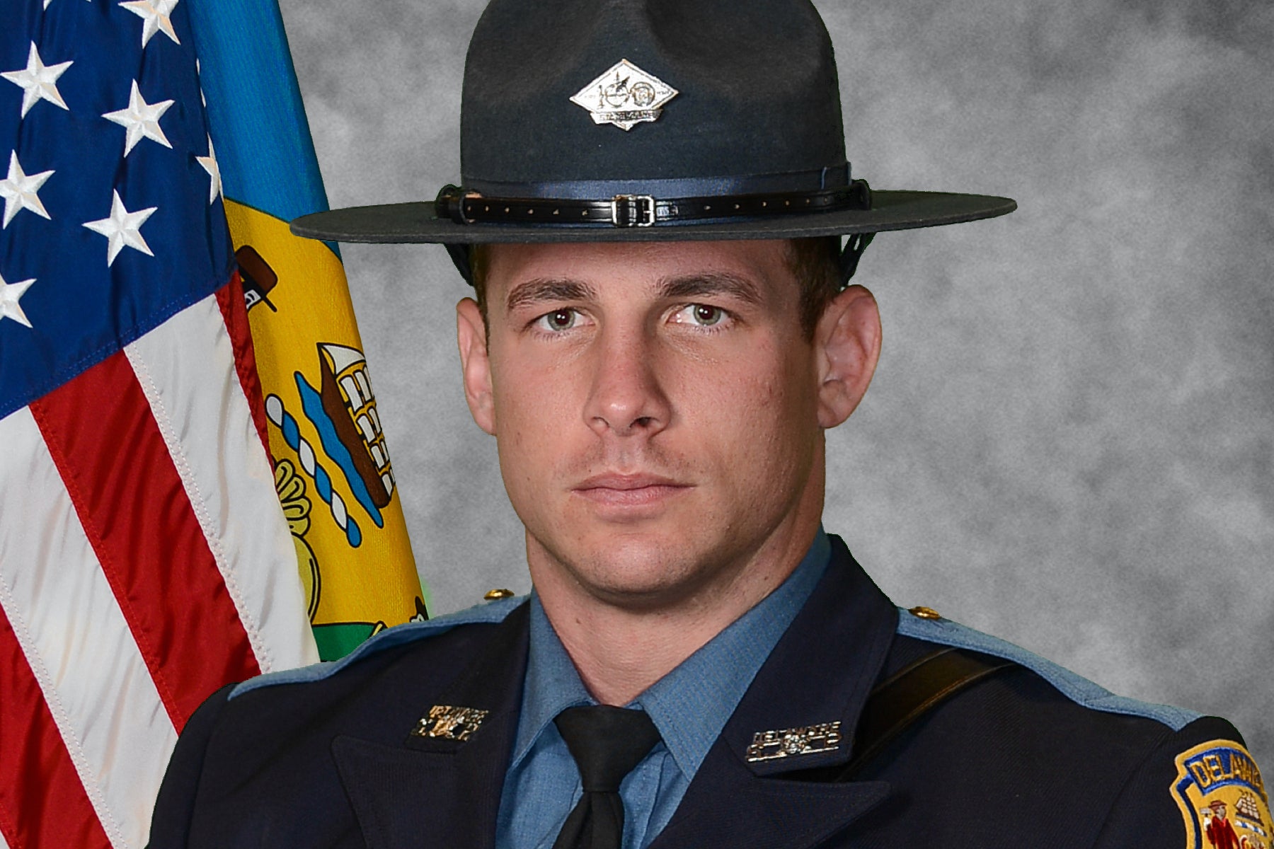 This photo provided by the Delaware State Police in December 2025 shows Cpl. Matthew Snook, a state trooper who was fatally shot at a DMV office near Wilmington, Del. (Delaware State Police via AP)