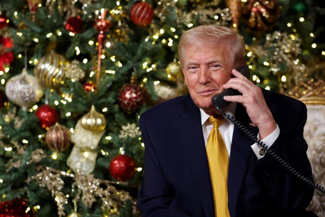 <p>The president chose to take calls at his Mar-a-Lago resort in Palm Beach, Florida rather than at the White House</p>