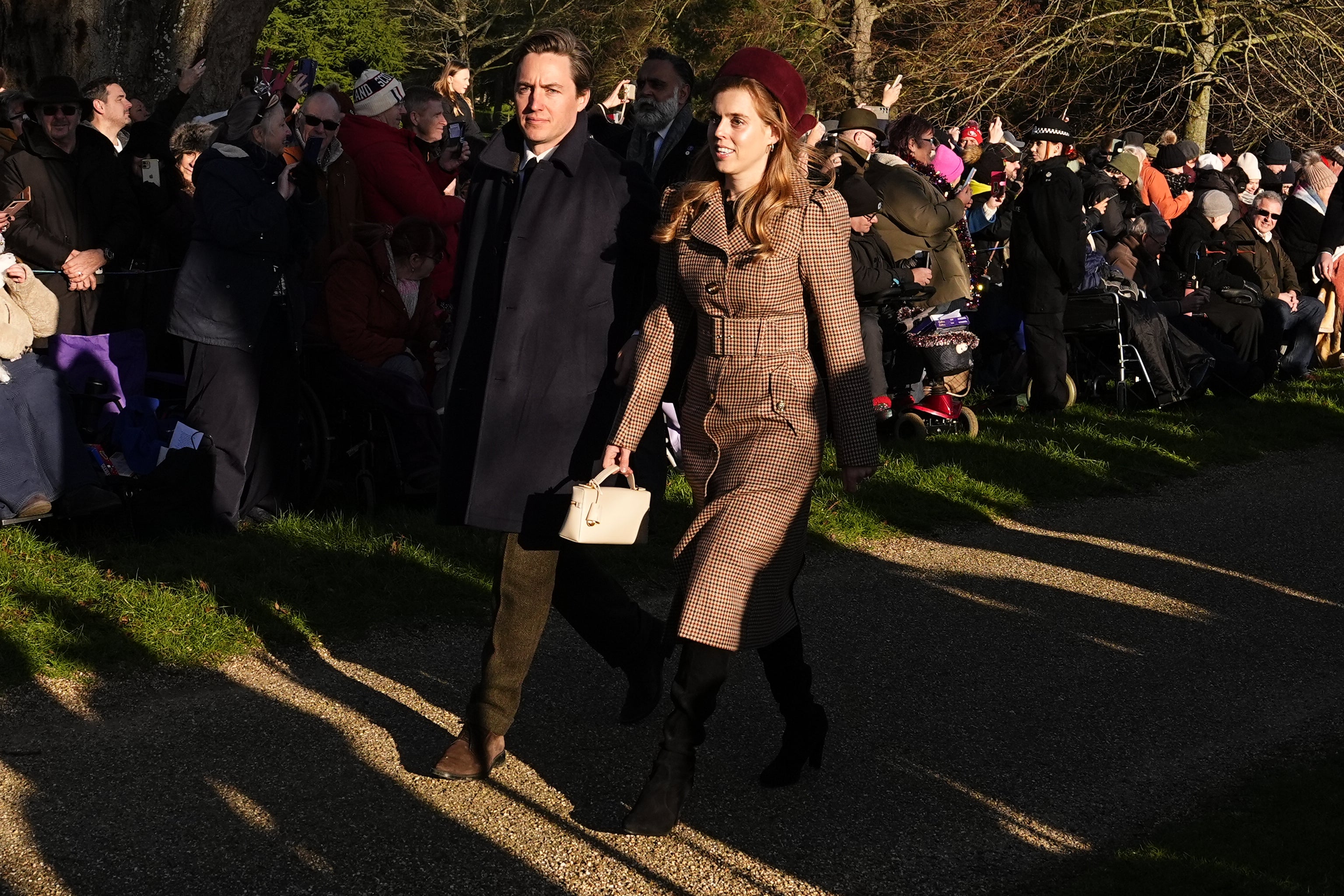 Princess Beatrice and Edoardo Mapelli Mozzi attending the Christmas Day morning church service