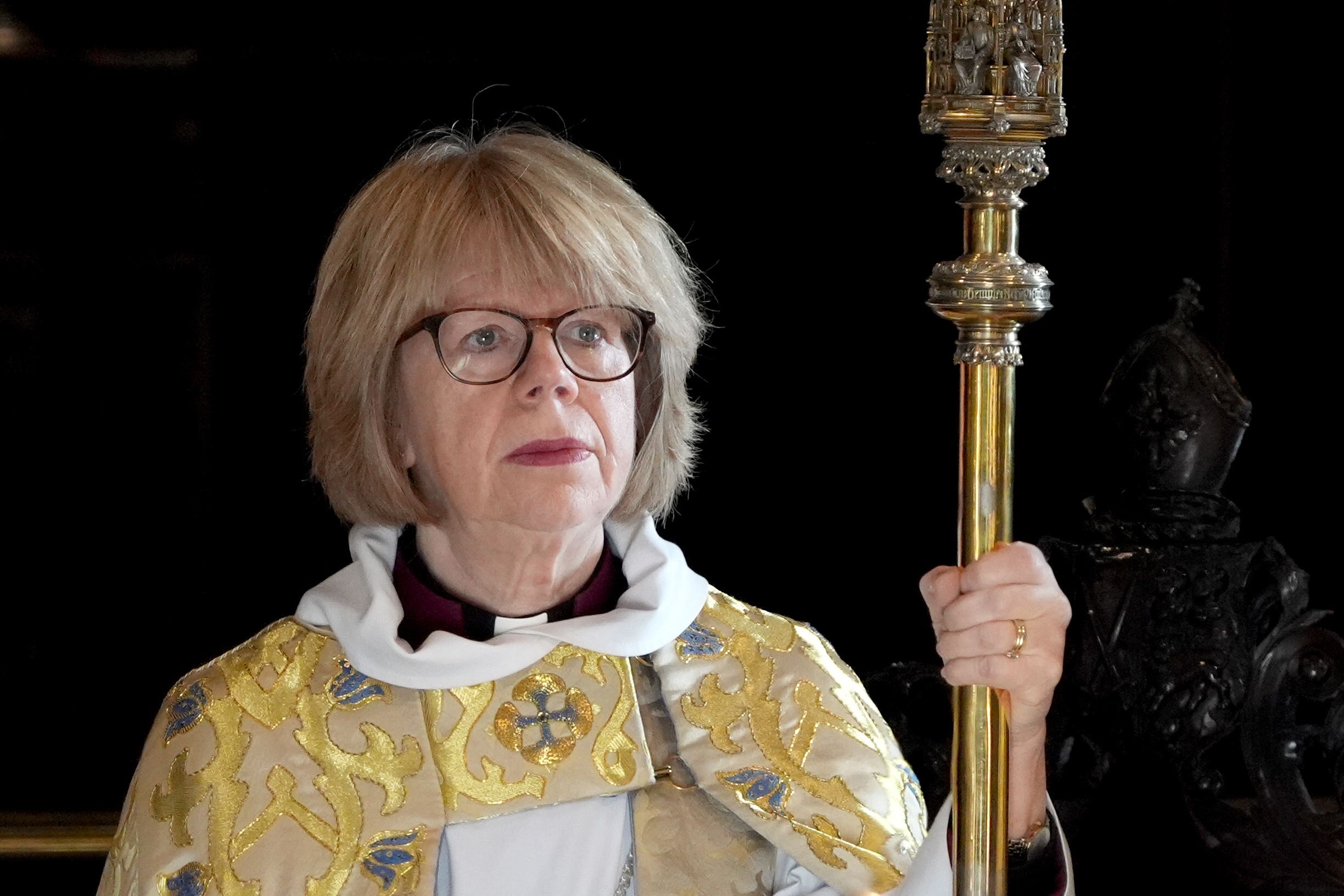 Archbishop of Canterbury-elect Dame Sarah Mullally said ‘joy is born exactly where despair expects to triumph’ (Gareth Fuller/PA)