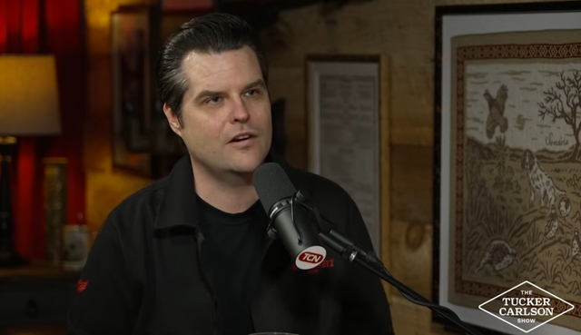 <p>Matt Gaetz told Tucker Carlson this week that he ‘never’ tried dating Alexandria Ocasio-Cortez as she is ‘not my cup of tea.’</p>