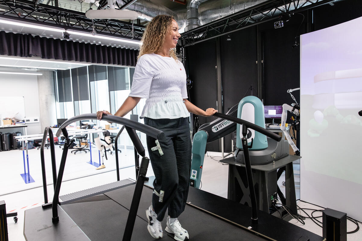 Singer Leona Lewis at the Centre for Paediatric Blast Injury Studies at Imperial College London