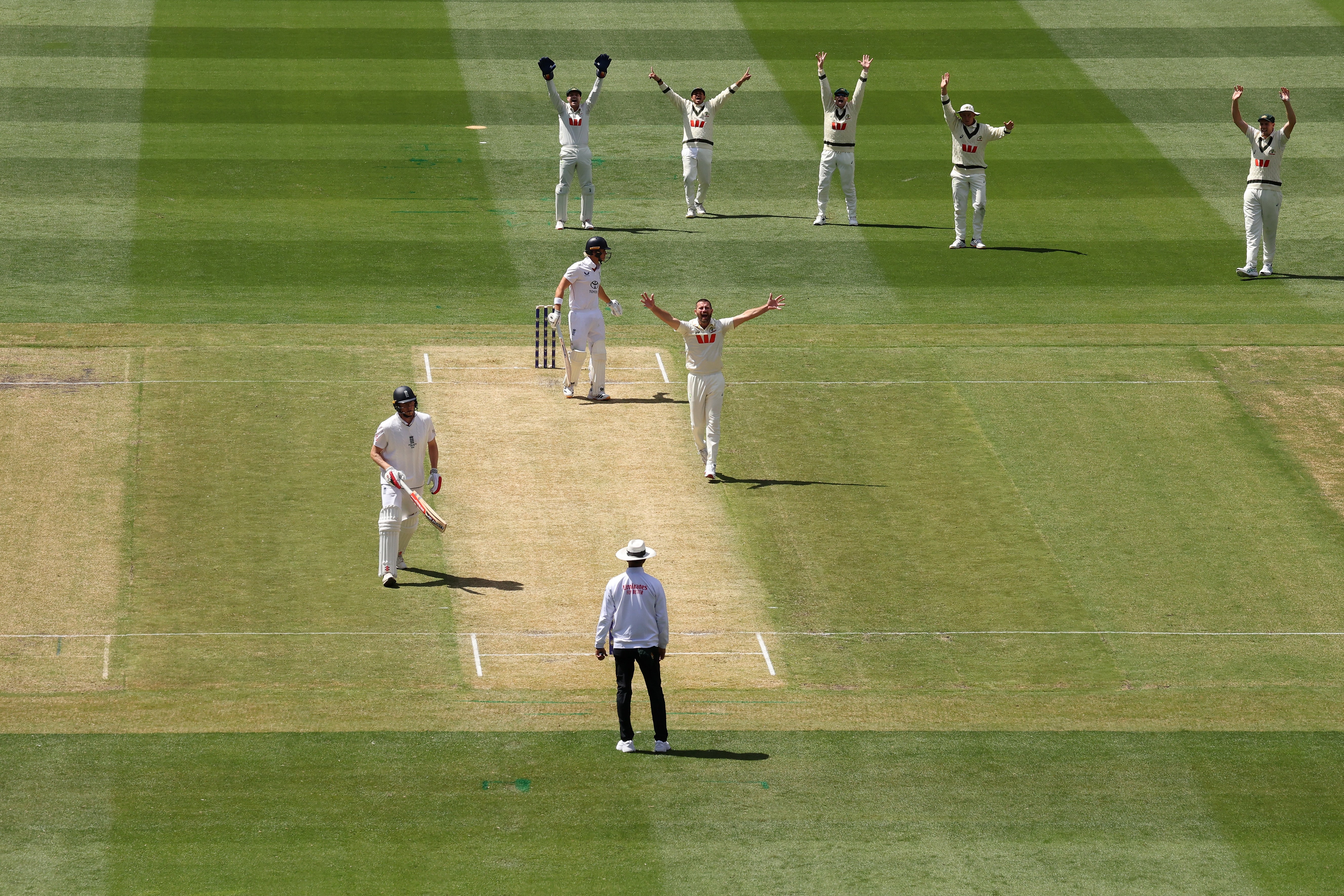 Wickets tumbled on the first day in Melbourne