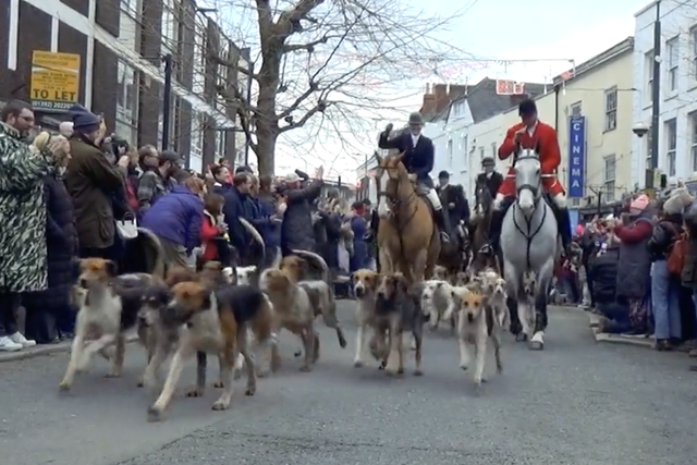 <p>A Boxing Day hunt at Tiverton</p>