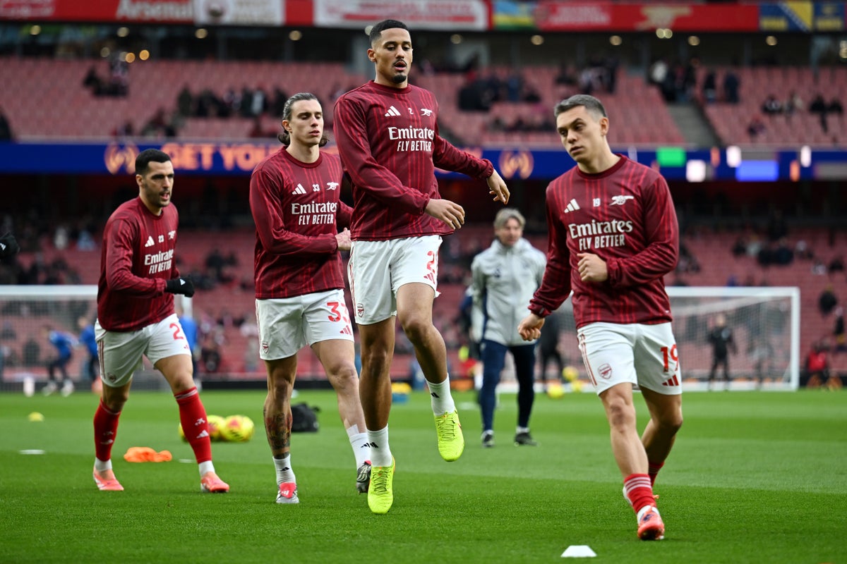 Arsenal v Brighton live: Timber out injured but Gabriel back on Gunners bench for crunch Premier League clash