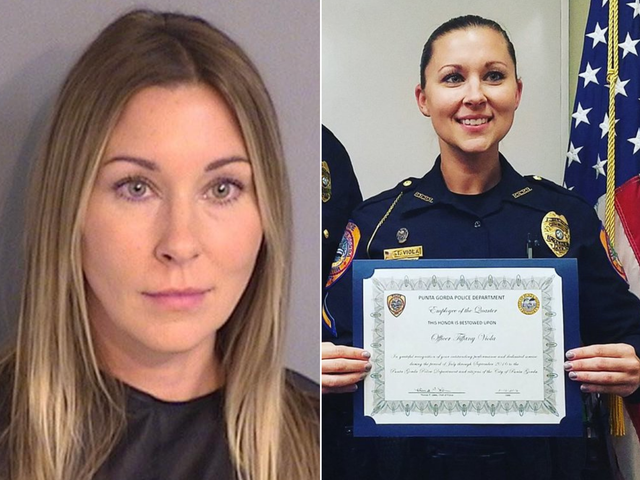 <p>Tiffany Lee Griffith, 36, who was arrested for allegedly holding a  child underwater at a hotel pool in retaliation for the child repeatedly dunking her own son, was once a police officer who spoke out against bullying</p>