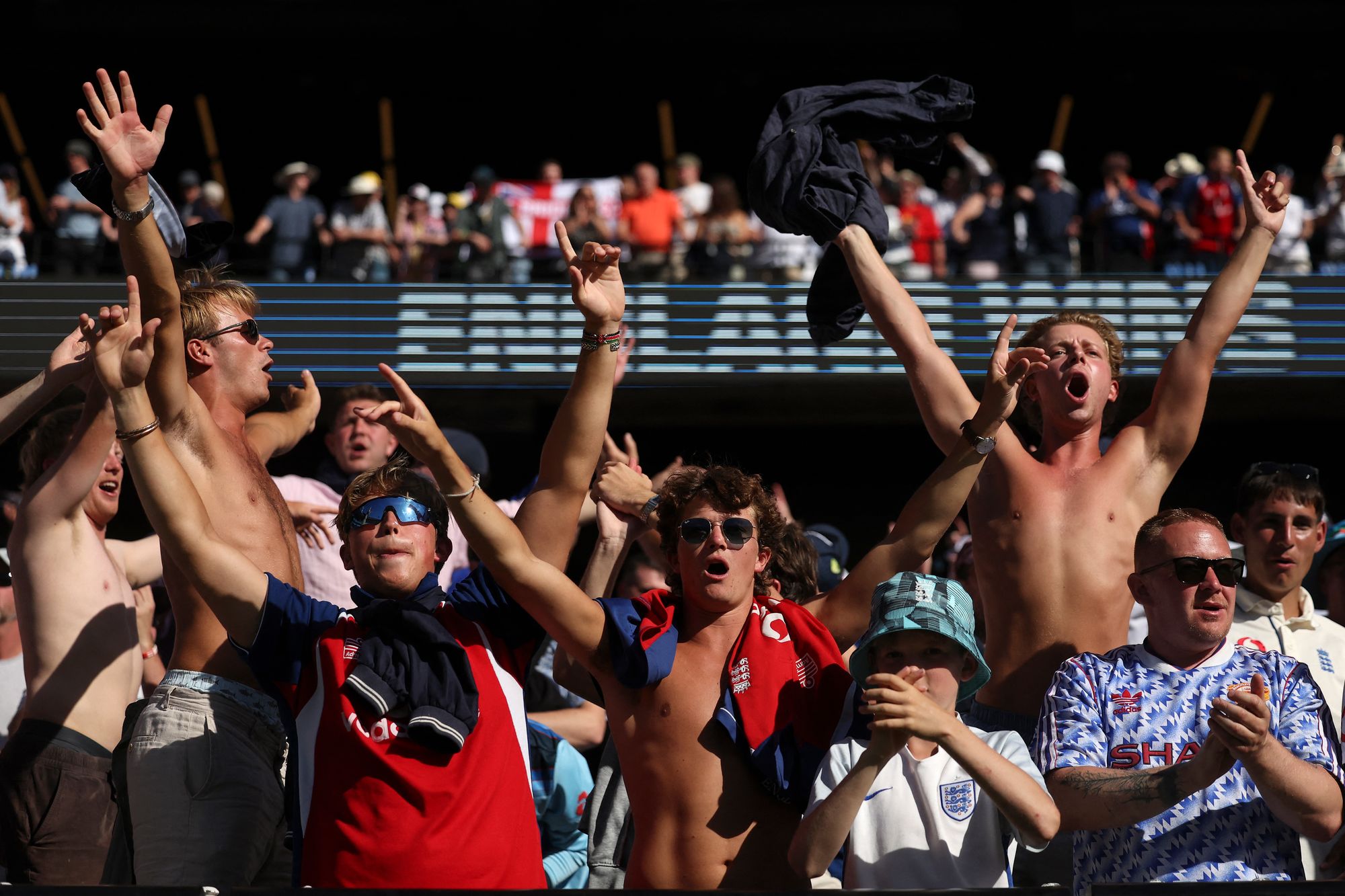 England fans celebrated a long overdue win Down Under
