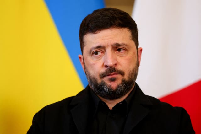 Ukrainian President Volodymyr Zelensky is set for face-to-face talks with Donald Trump (Toby Melville/PA)