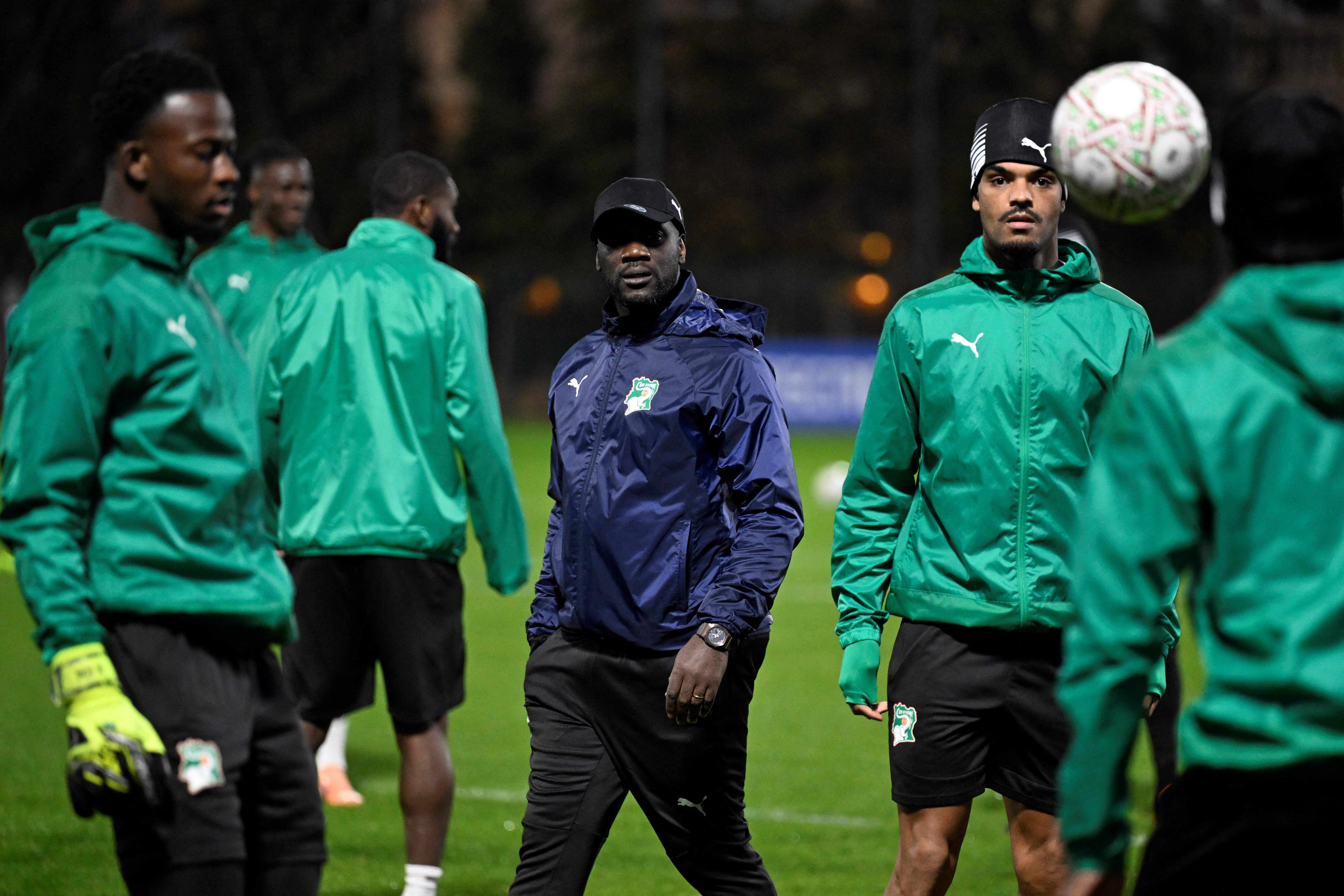 <p>Ivory Coast in training ahead of facing Cameroon</p>