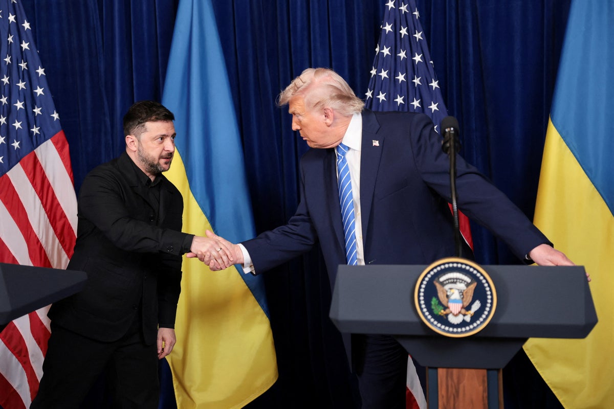 Trump hails &lsquo;terrific&rsquo; Ukraine peace plan meeting with Zelensky and claims &lsquo;a lot of progress&rsquo; made
