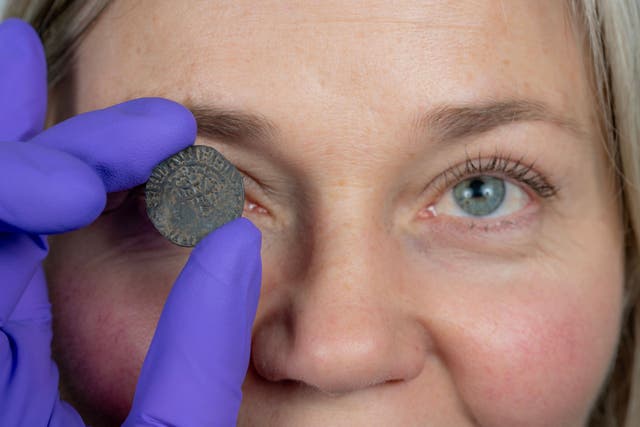 The coin revealed for the first time the early minting of coinage in Edinburgh (Neil Hanna/PA)