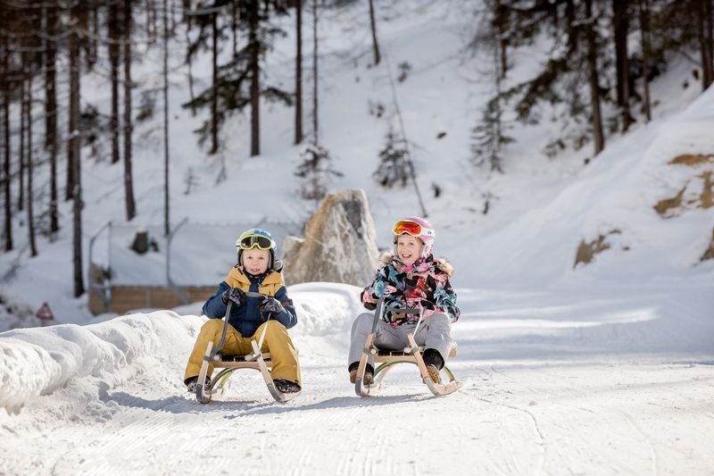 Tobogganing is also on offer in Solden