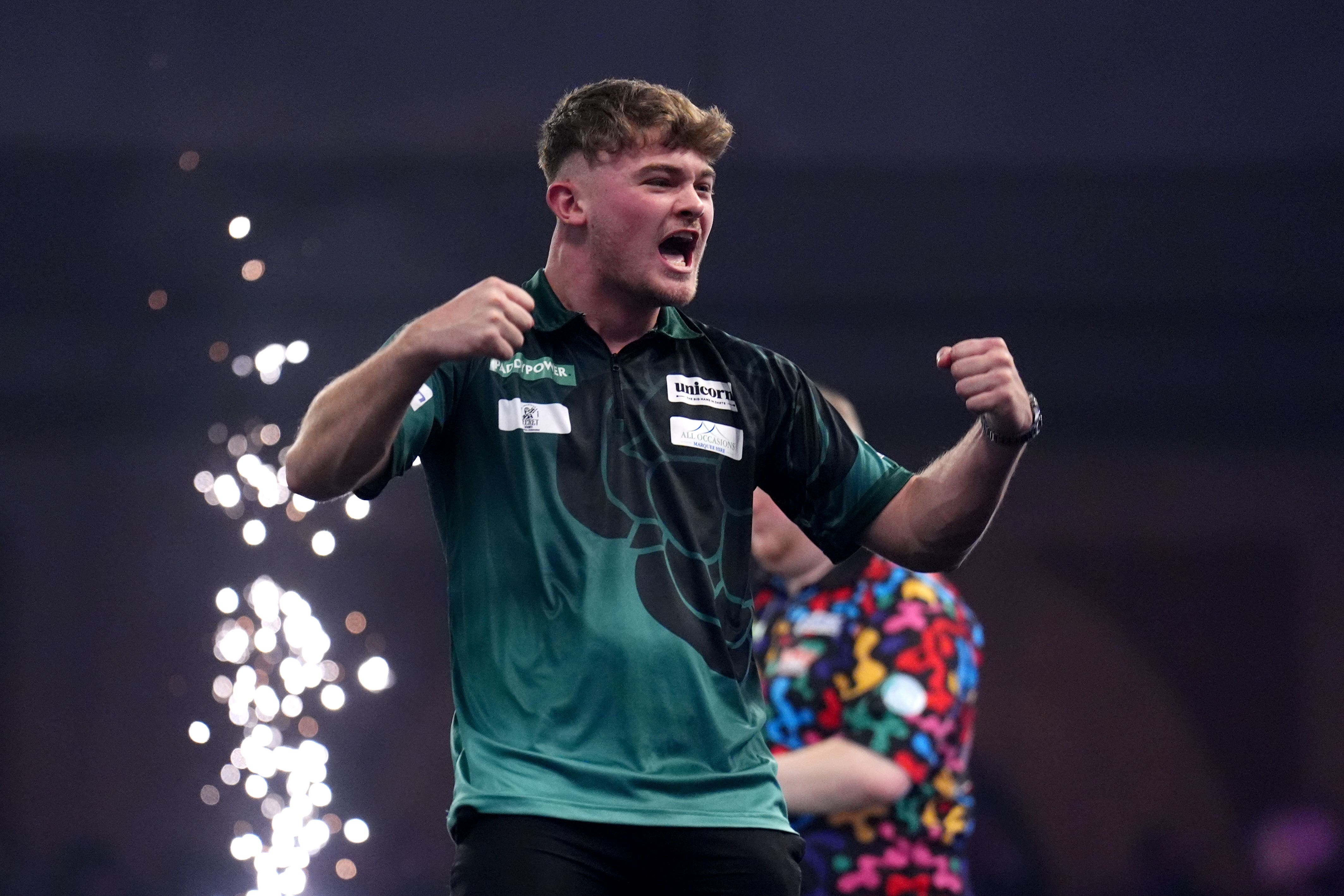 Charlie Manby is guaranteed £60,000 after reaching the last 16 at the World Darts Championship (John Walton/PA)
