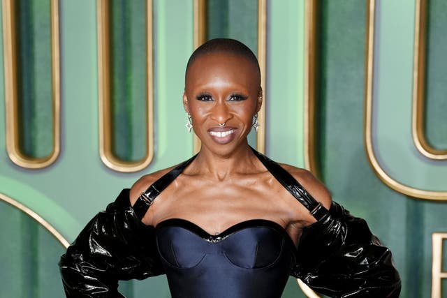 <p>Cynthia Erivo arriving for the European premiere of Wicked: For Good (Jonathan Brady/PA)</p>