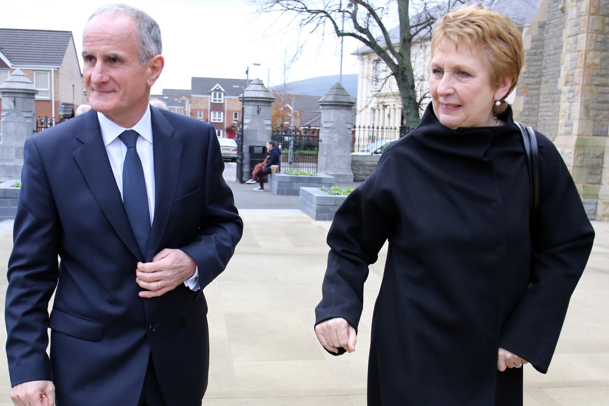 Former Irish president Mary McAleese with her husband Martin (Paul Faith/PA)