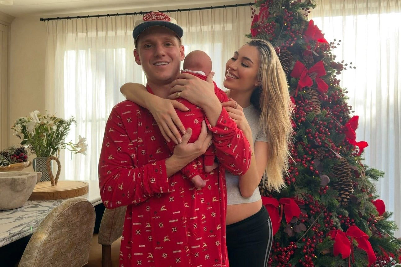 Jamie Laing and Sophie Habboo celebrate their first Christmas with their son Ziggy