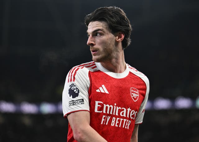 <p>Declan Rice missed the clash against Aston Villa</p>