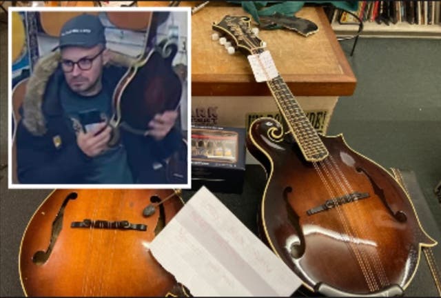 <p>A man accused of pocketing two mandolins from a New Jersey music store has since returned the stolen instruments</p>