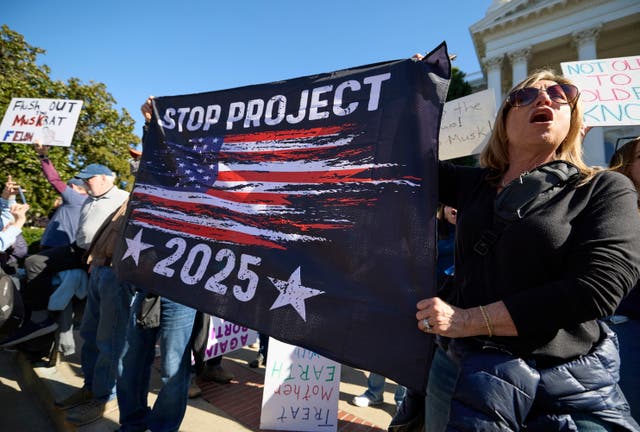 <p>The Heritage Foundation’s Project 2025 blueprint for a Republican administration was at the center of protests leading up to and after Trump’s election</p>