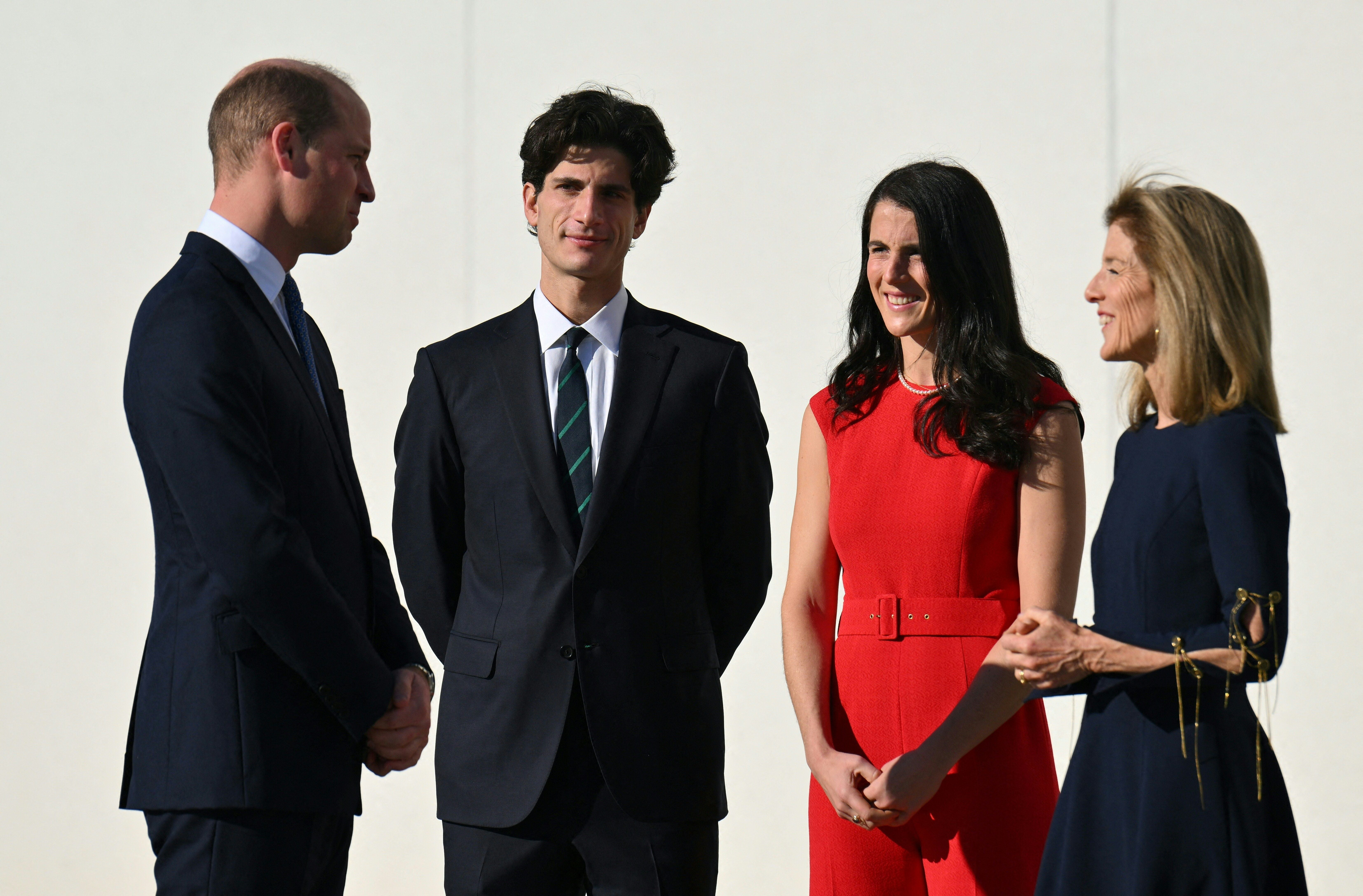 Tatianna Schlossberg, Jack Schlossberg and Caroline Kennedy meet with Prince William in 2022