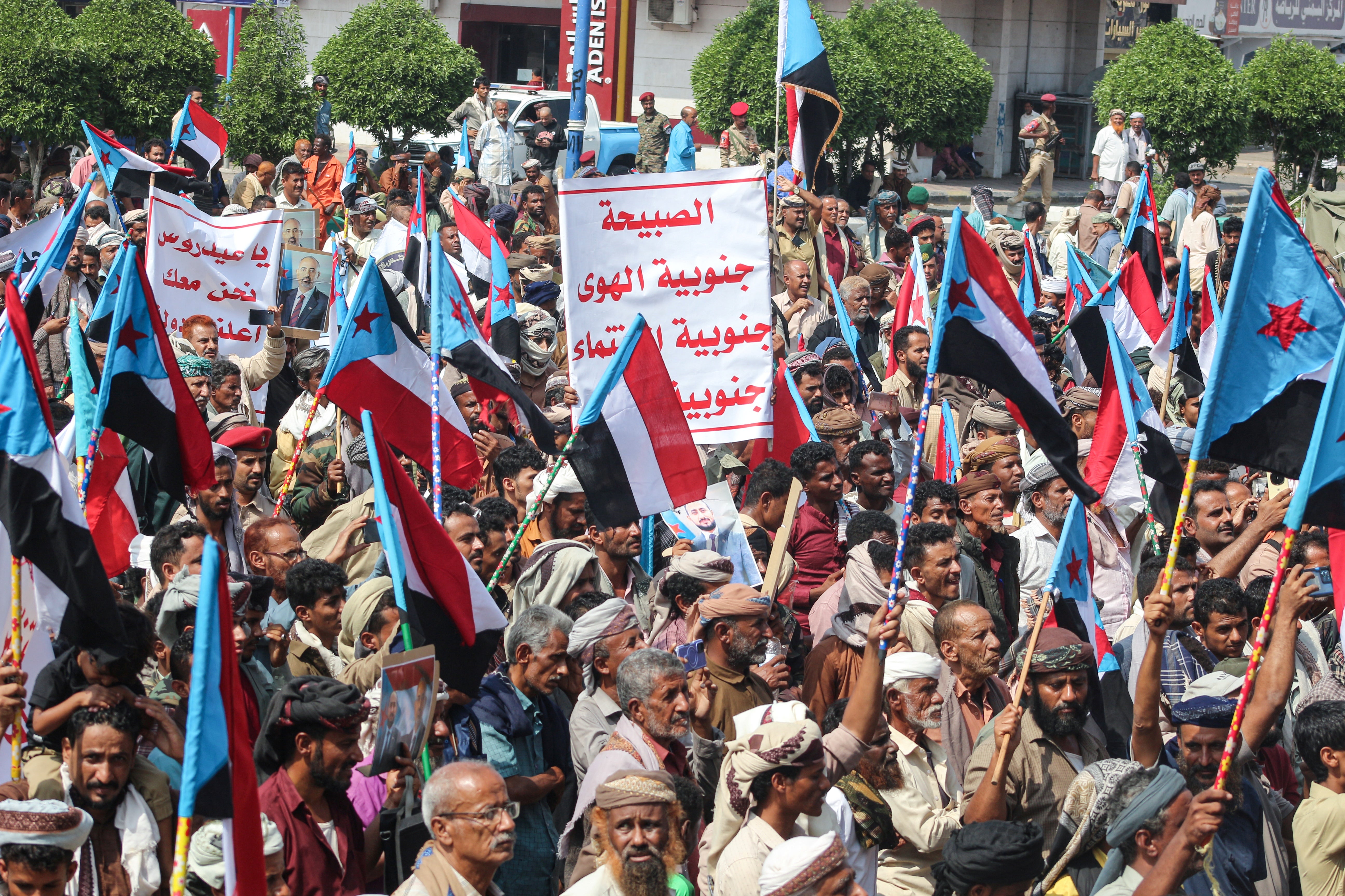 <p>File. Yemenis gather during a rally to show support for the Southern Transitional Council, which wants to revive an independent South Yemen, in the coastal port city of Aden on 14 December 2025</p>
