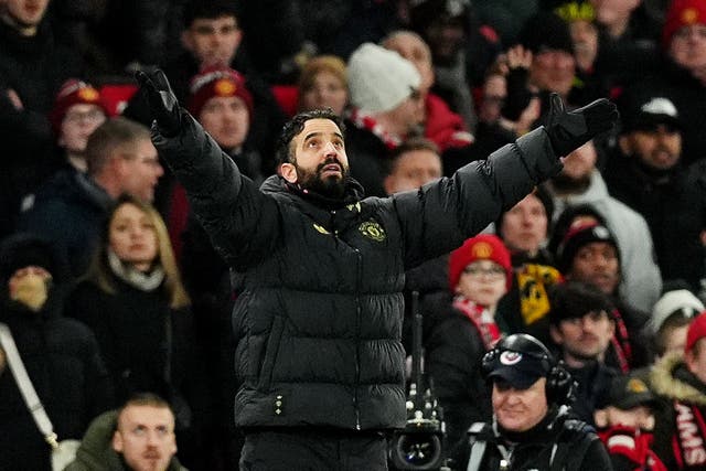 Manchester United manager Ruben Amorim is confident of a productive 2026 (Martin Rickett/PA)