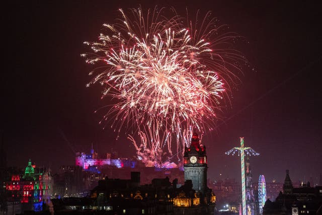 Edinburgh’s new year celebrations will go out with a bang on Wednesday (Jane Barlow/PA)