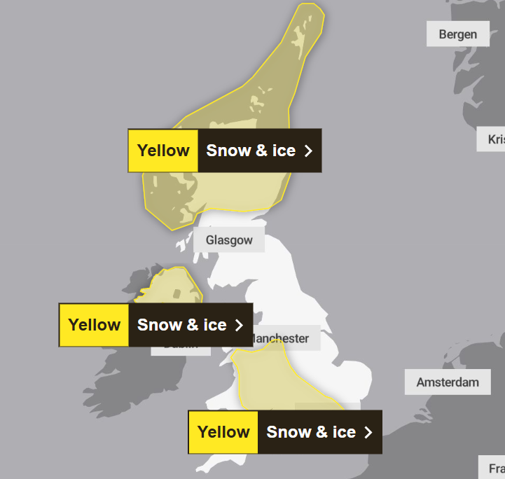 Snow map: Where wintry showers and ice will hit UK on New Year’s Day after Met Office weather warnings - 
                    2. Resim