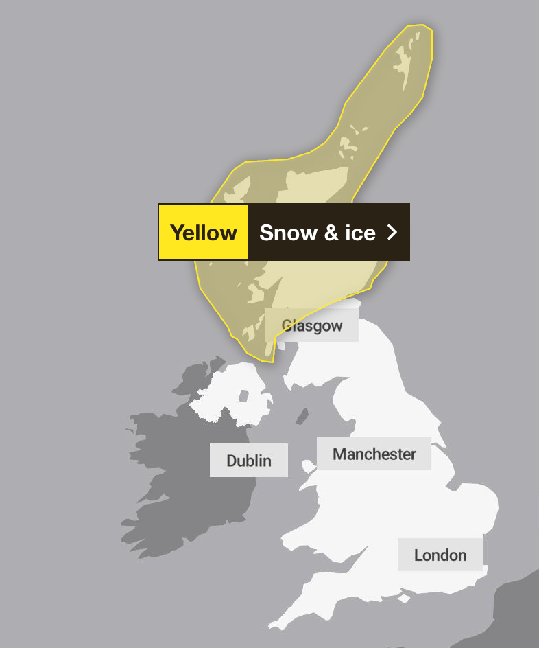 Scotland faces snow and ice on 4 January