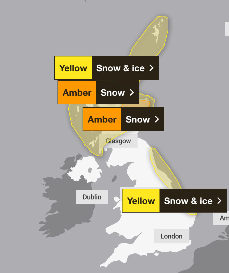 Weather warnings remain in place into the weekend on 3 January