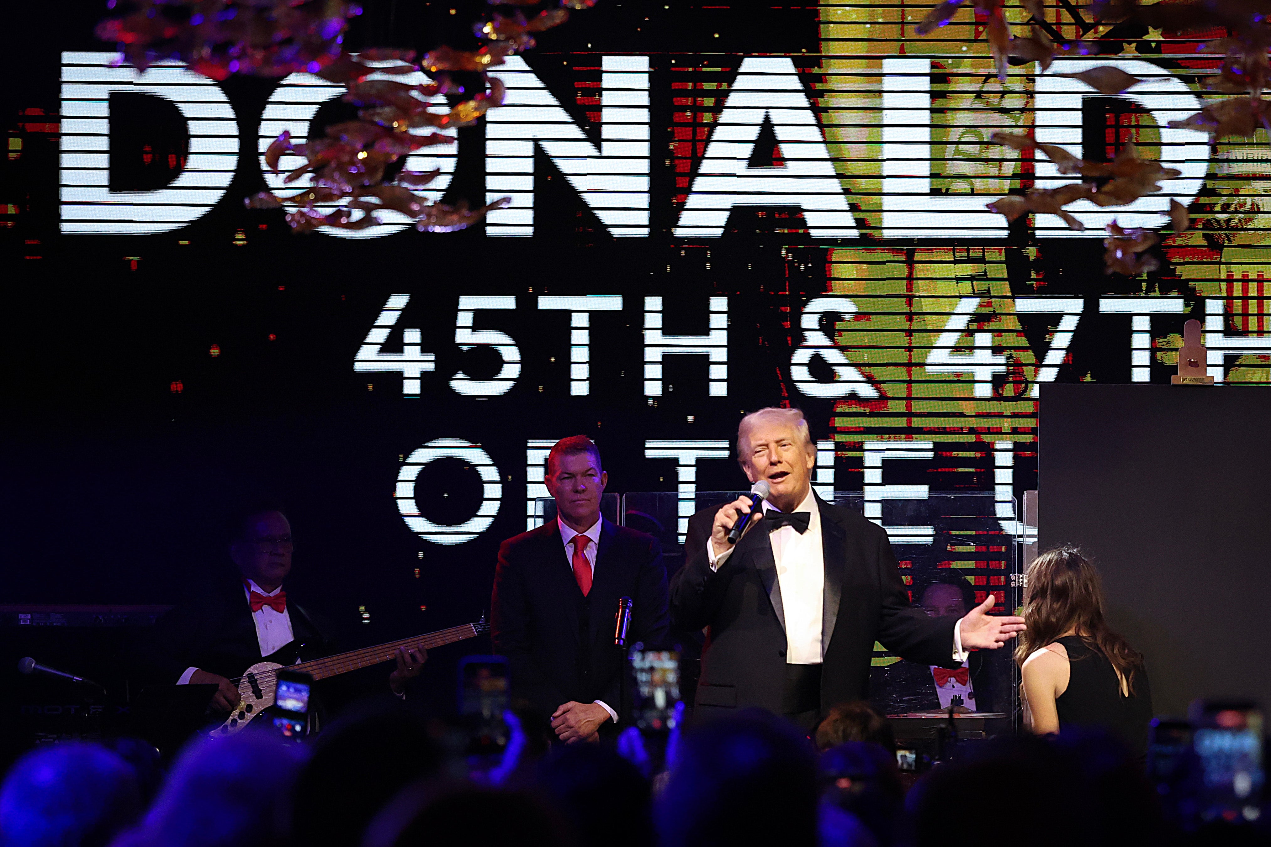 President Trump made vague allegations that Democratic states had carried out an $18 billion fraud during a speech at a New Year’s Eve party at his Mar-a-Lago club